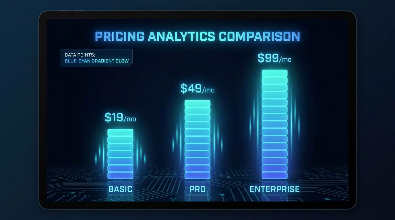 Pricing comparison bar chart across the three platforms' creator tiers